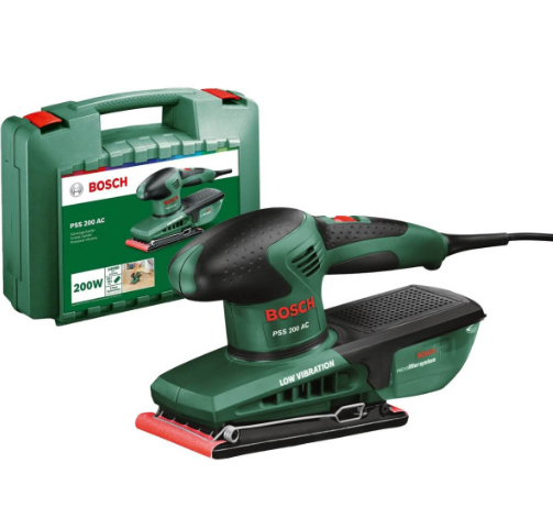 Вібраційна шліфувальна машина Bosch PSS 200 AC у кейсі