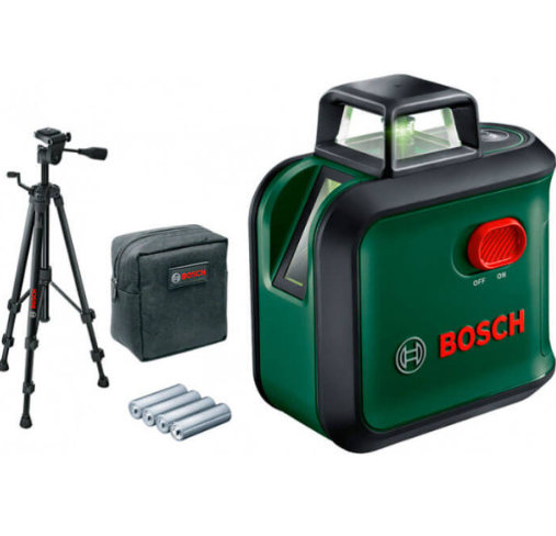 Лазерний нівелір Bosch AdvancedLevel 360 Set з футляром, батарейками, штативом TT 150 0603663B04