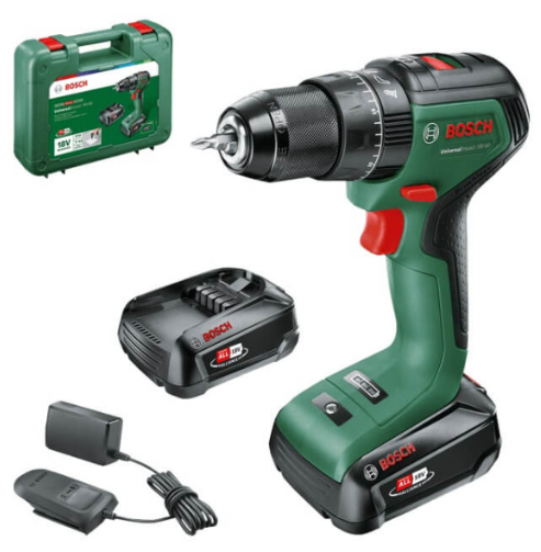 Акумуляторний безщітковий дриль-шурупокрут Bosch UniversalDrill 18V-60 з 2 акб 2 Ah і з/п, у кейсі 06039D7002