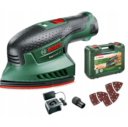 Акумуляторна дельташліфувальна машина Bosch EasySander 12 з 1 акб PBA 12V 2 Ah, з/п GAL 12V-20 у кейсі 0603976909
