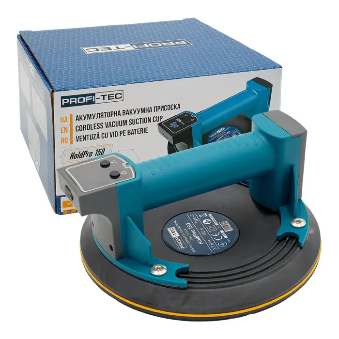 Акумуляторна вакуумна присоска PROFI-TEC HoldPro 150 (3.7 В / 1.5 Аг, зарядний пристрій)