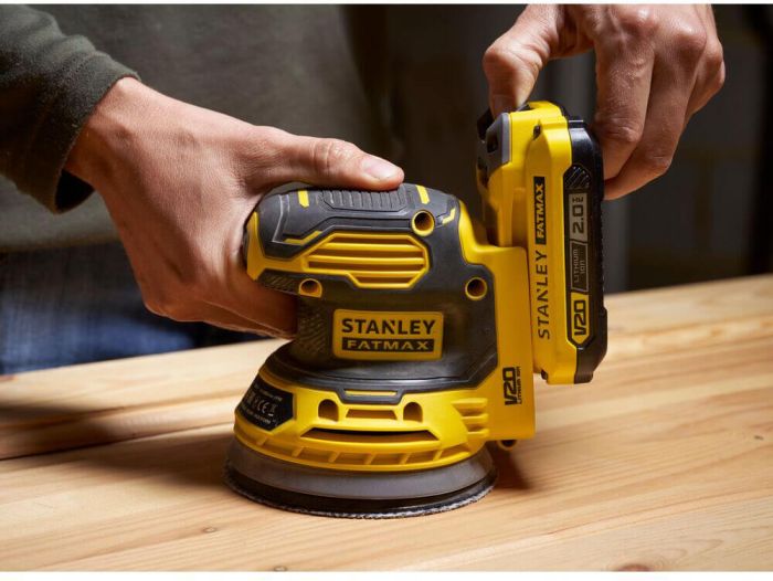 Шліфмашина ексцентрикова акумуляторна безщіткова STANLEY FATMAX SFMCW220D1S