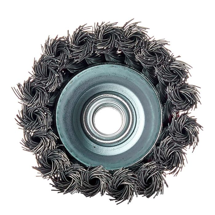 Щітка-чашка Vitals плетена сталь 85 мм М14, 0,5 мм