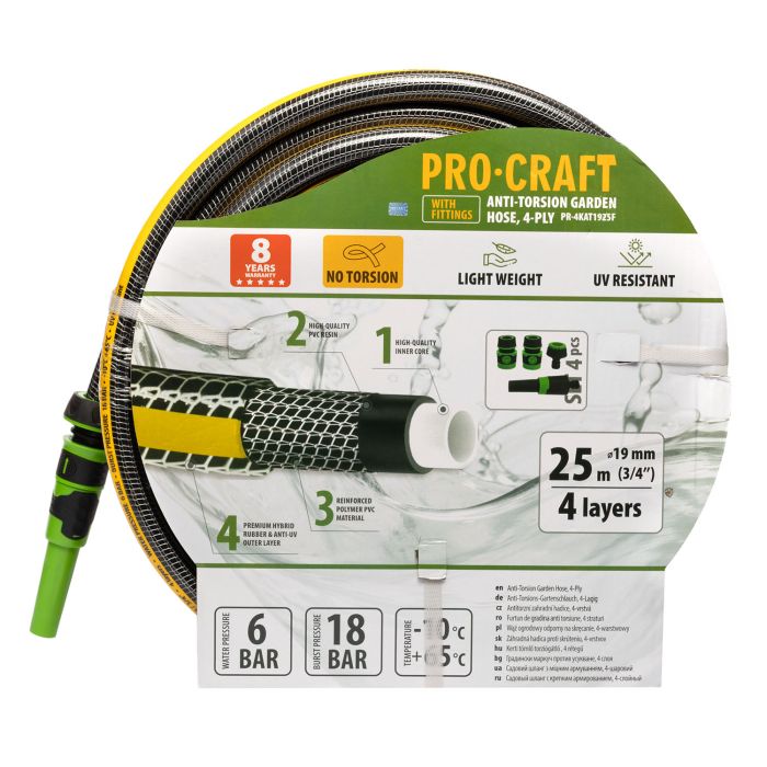 Шланг садовий Procraft PR-4KAT1925F 3/4" 25 м