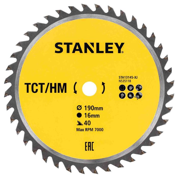 Диск пилковий TCT/HM STANLEY STA13145