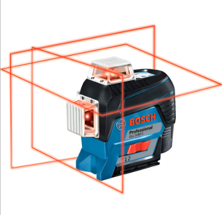 Лазерний нівелір Bosch GLL 3-80 С Professional, акб GBA 12 V 2 Ah і з/п, з приймачем LR 7, тримачем BM 1, в кейсі