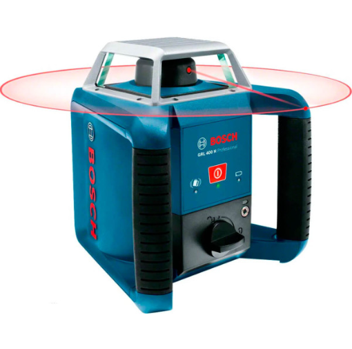 Ротаційний лазерний нівелір Bosch GRL 400 H Professional, у валізі з приймачем LR 1, акб 1,2V HR20 і з/п