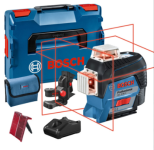 Лазерний нівелір Bosch GLL 3-80 С Professional, акб GBA 12V 2 Ah і з/п, з тримачем BM 1, мішенню, чохлом, у кейсі
