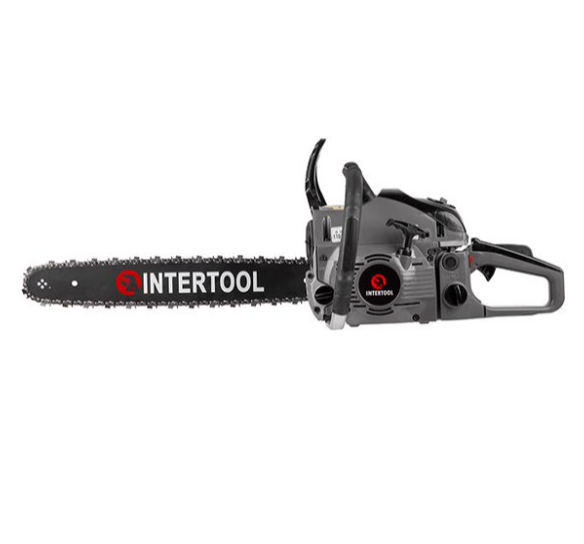 Бензопила ланцюгова 2,4 кВт, 52 см³, шина 45 см/18", крок 0,325", хв/макс. 3200/11000 об/хв INTERTOOL DT-2208