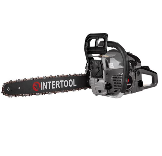 Бензопила ланцюгова 2,4 кВт, 52 см³, шина 45 см/18", крок 0,325", хв/макс. 3200/11000 об/хв INTERTOOL DT-2208