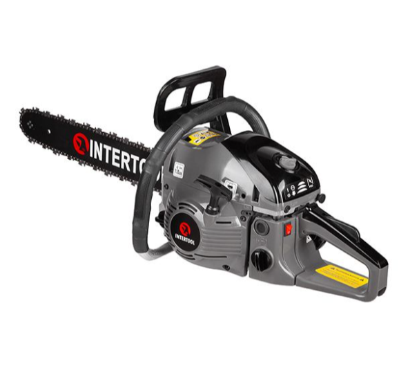 Бензопила ланцюгова 2,4 кВт, 52 см³, шина 45 см/18", крок 0,325", хв/макс. 3200/11000 об/хв INTERTOOL DT-2208