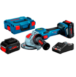 Акумуляторна кутова шліфмашина Bosch GWX 18V-15 SC Professional, 2 акб 18 V 8.0 Ah в L-Boxx 136
