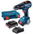 Акумуляторний ударний шурупокрут Bosch GSB 18V-50 Professional, 2 акб GBA 18V 2 Ah і з/п GAL 18V-20 в L-Case