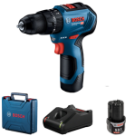 Акумуляторний ударний дриль-шурупокрут Bosch GSB 12V-30 Professional, 2 акб GBA 12 V 2 Ah і з/п, у кейсі