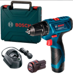 Акумуляторний дриль-шурупокрут Bosch GSR 120-LI Professional, 2 акб GBA 12V 2.0Ah, з/п GAL 1210 CV у чемодані