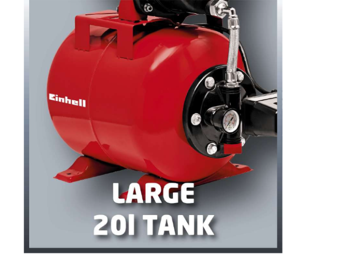 Насосна станція , Einhell GC-WW 6538, 650 Вт, 3800 л/год, вис. 36 м, глиб. 8 м, бак 20 л