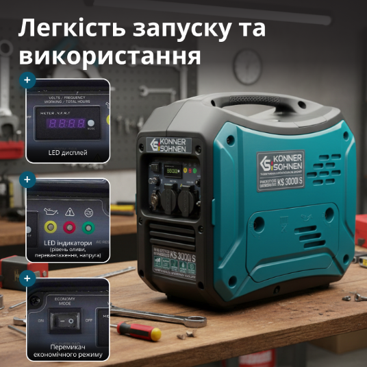 Інверторний бензиновий генератор KS 3000i S