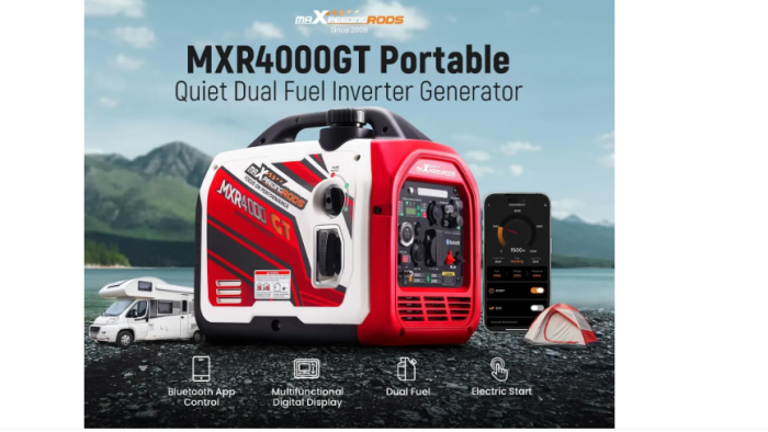 Інверторний генератор MaXpeedingRods MXR4000 GT, 3,5 кВт, Бензин, Газ, Електростартер