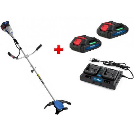 Акумуляторний тример Hyundai HYT 4025: Повний комплект АКБ+ЗП