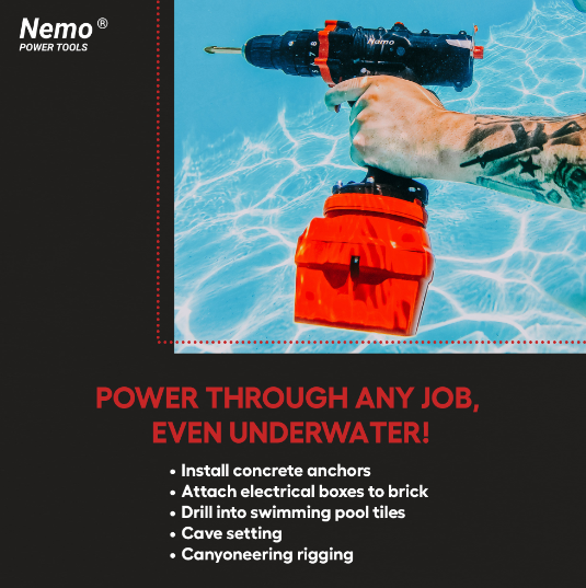 Підводний акумуляторний дриль-шуруповерт Nemo Hammer Drill - 50M