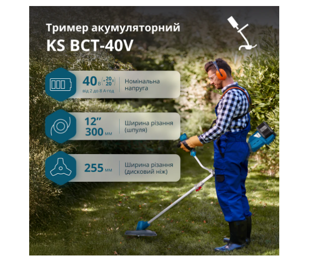 Акційний набір для догляду за газоном KS 43LM-BCT40V-SET