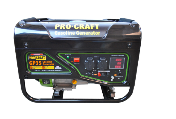 Генератор бензиновий Procraft GP35 2,8/3 кВт, 220 В, 15 л, ручний  старт, мідна обмотка