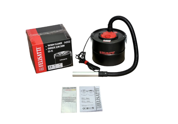 Пилосос- повітродувка  для золи Felisatti  ПЗ-15/F45532,800 Вт , (HEPA) ,15л, шнур 4м