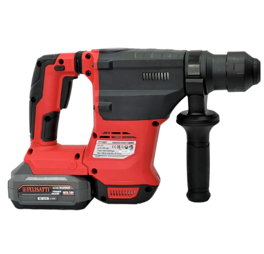 Перфоратор акумуляторний SDS-Plus Felisatti FT15827 ,4.0 Дж  (БЕЗЩІТКОВИЙ ДВИГУН) 0-5200 уд/хв. 60 Nm