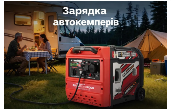 Інверторний генератор MaXpeedingRods MXR6000GT 5,5 кВт, Бензин/газ, 230 В, Bluetooth, електростарт, ECO режим